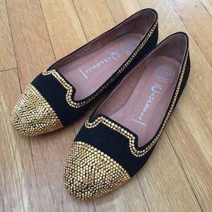Jeffrey Campbell rhinestone studded flats